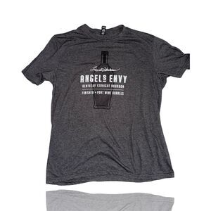 Angel's Envy Bourbon Men's Gray Graphic T-Shirt Size M Casual Crew Neck